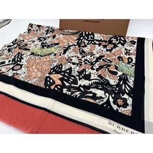 Burberry Multi-Color Print Scarf Size 195cm x 135cm – NWT